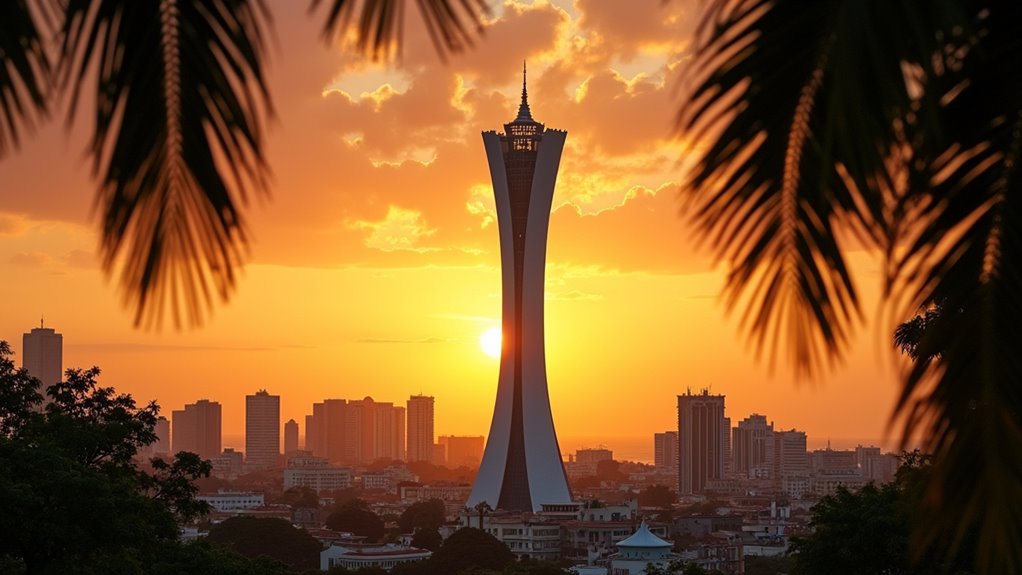 tall colombo lotus tower