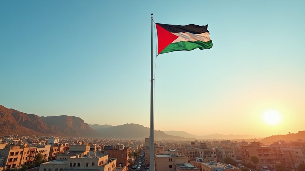 tall flagpole in amman