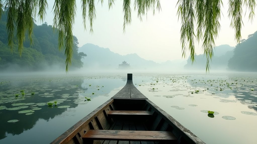 traditional hand rowed boat rides