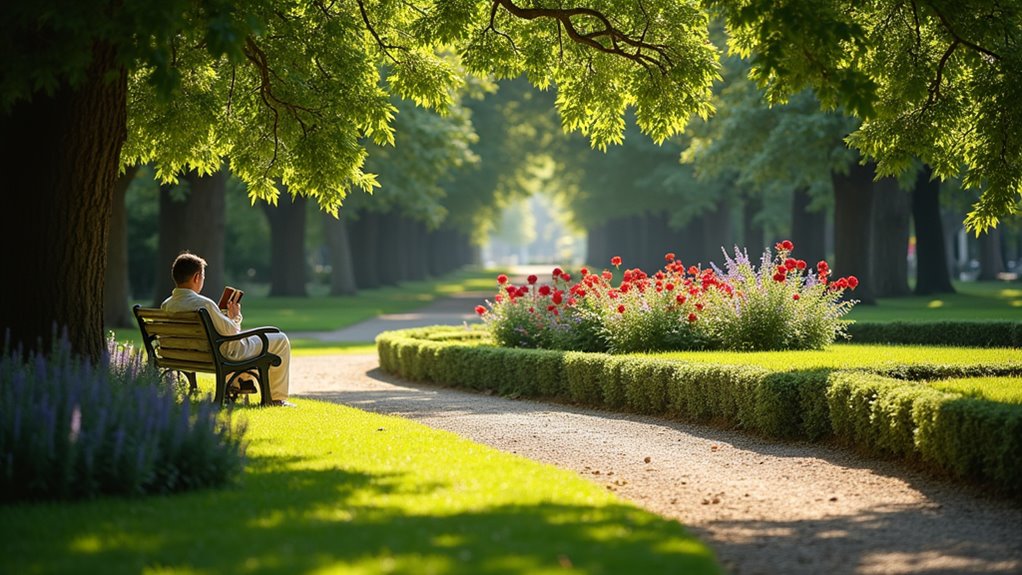 tranquil english style garden