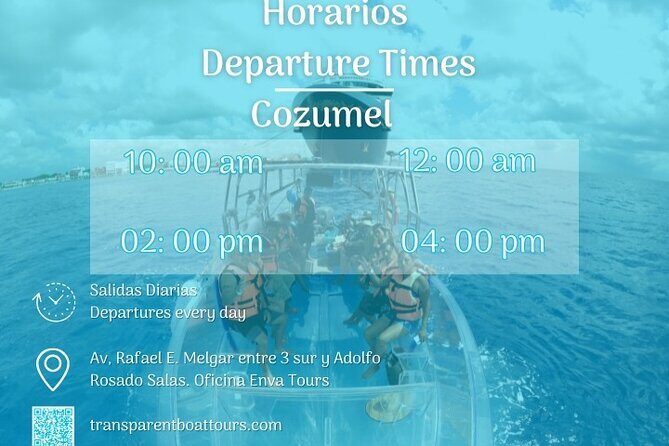Transparent Boat Tour Cozumel Snorkel, 2 Drinks - FAQ