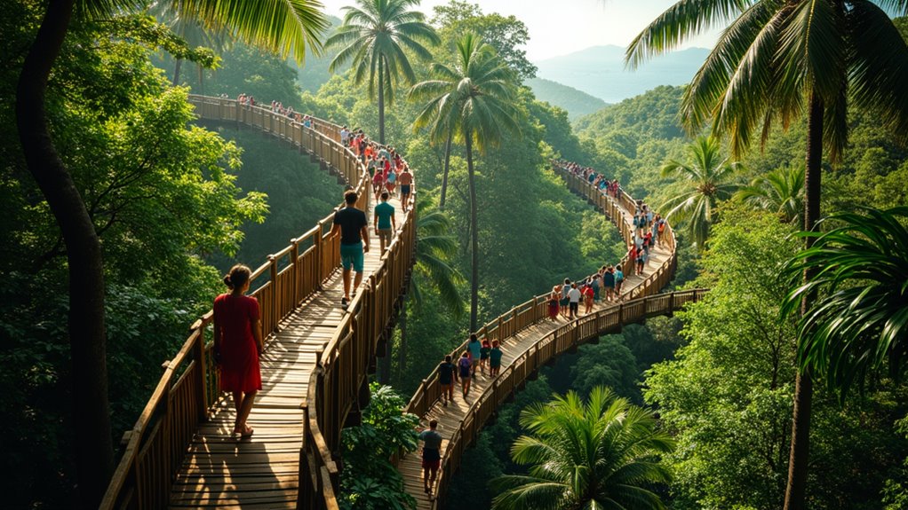 treetop suspension bridge adventure