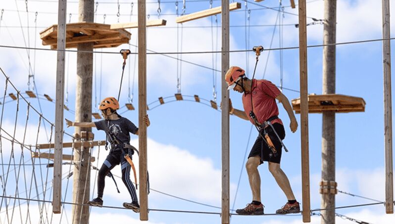Tyroparc: La Cité des Bois Obstacle Course in Laurentians