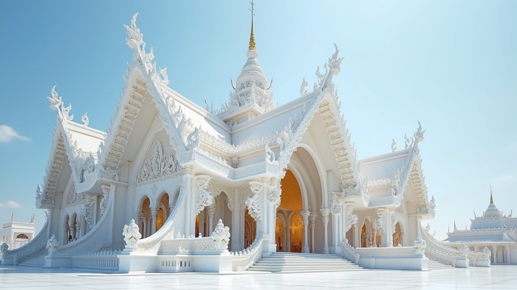 unconventional white temple art