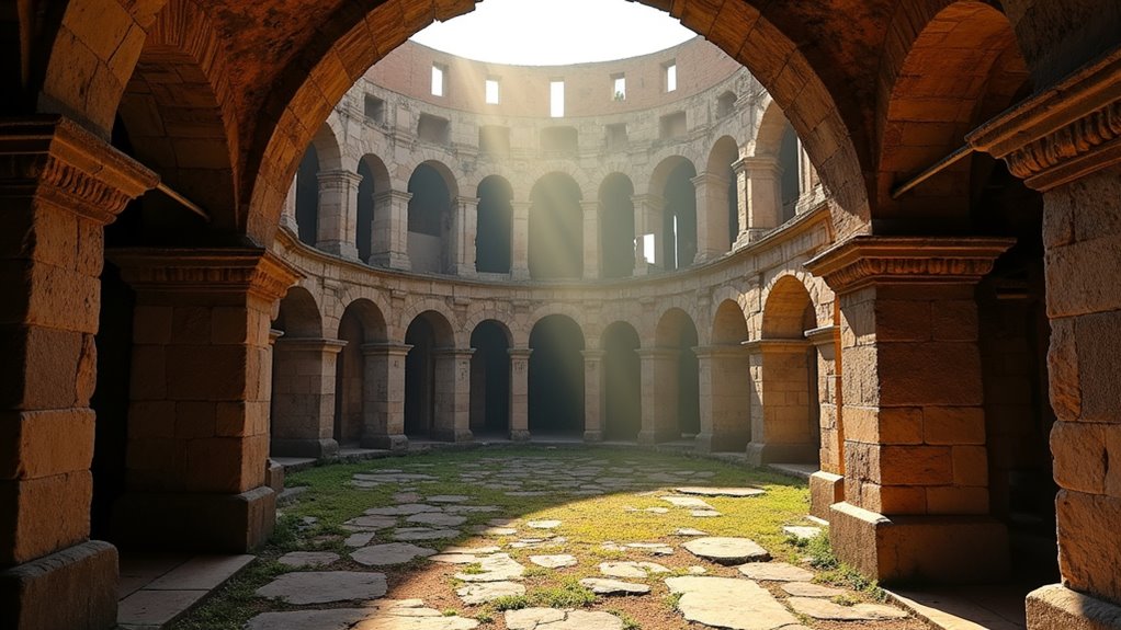 underground tunnels and arena