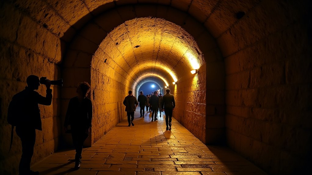 underground tunnels with historic artifacts