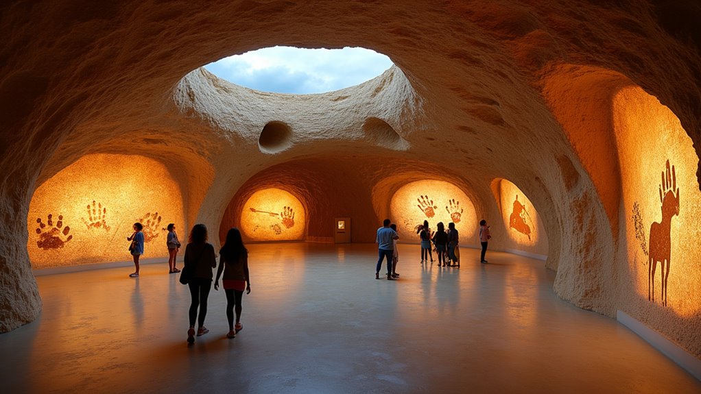 underwater cave art replica