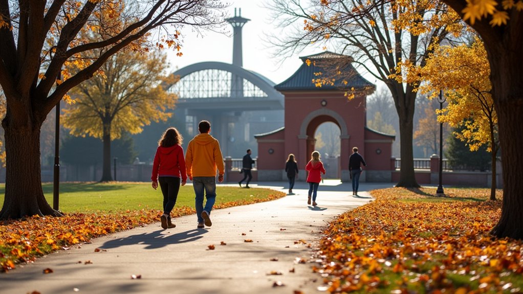 urban park with attractions