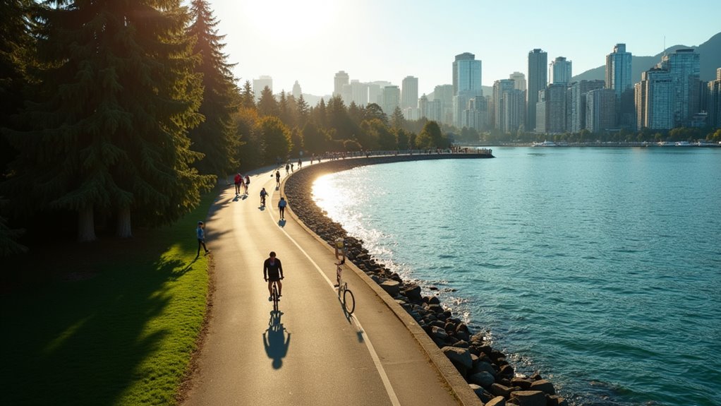 vancouver seawall biking walk