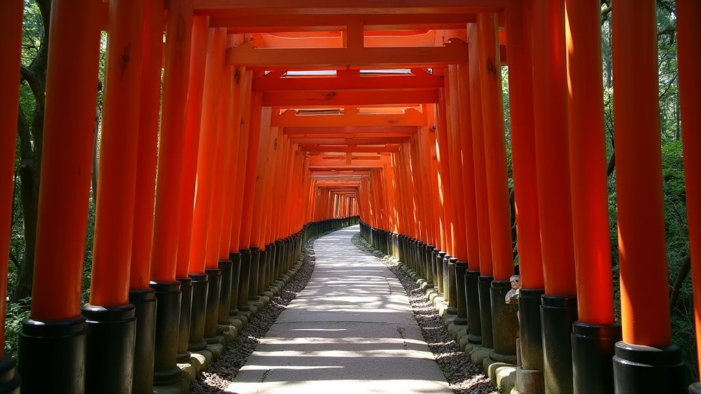 vermillion torii tunnel walk