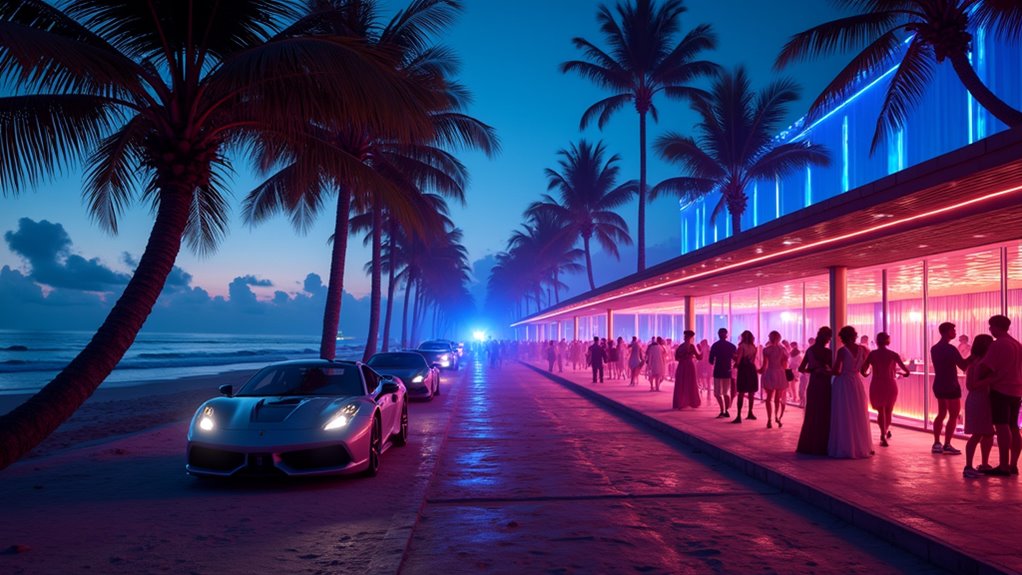 vibrant beachfront nightlife scene