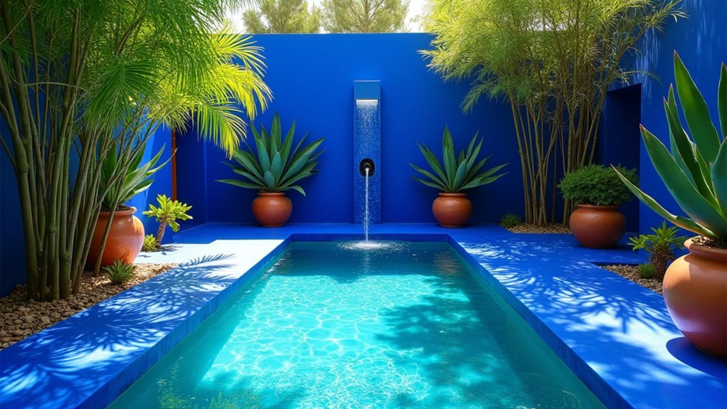 vibrant blue botanical oasis