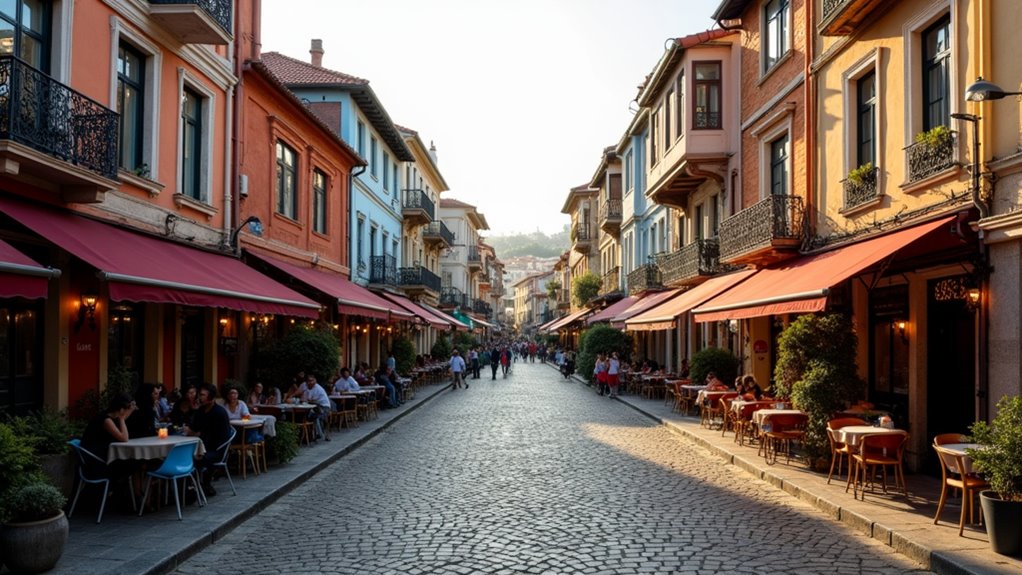 vibrant multicultural coastal promenade