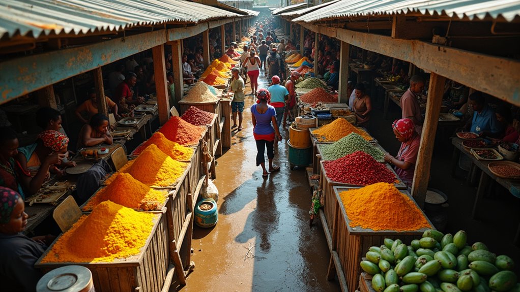 vibrant multicultural market experience