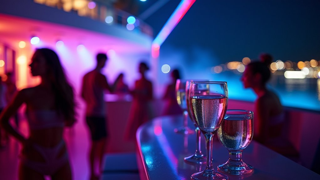 vibrant nightlife with beach parties