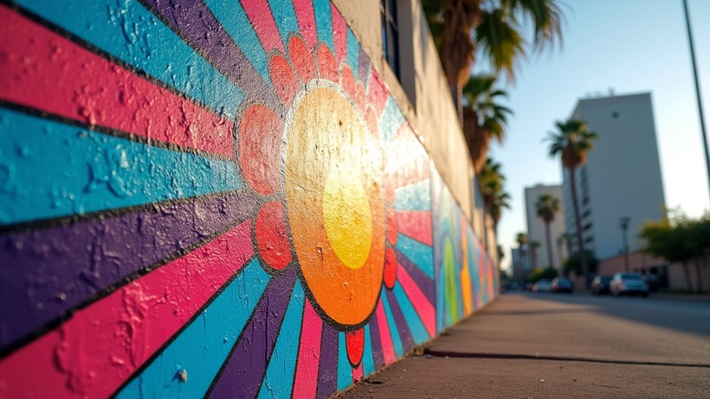 vibrant outdoor street murals