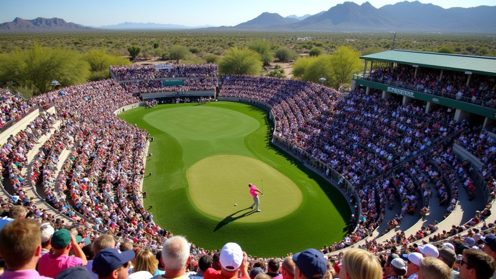 vibrant stadium style golf experience