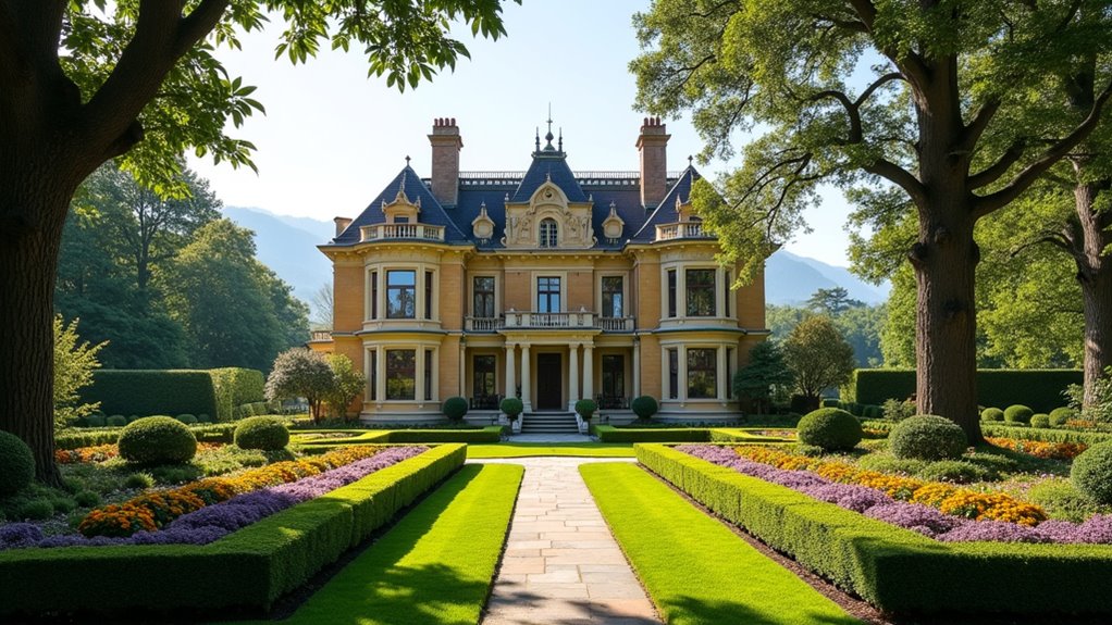 victorian estate with gardens