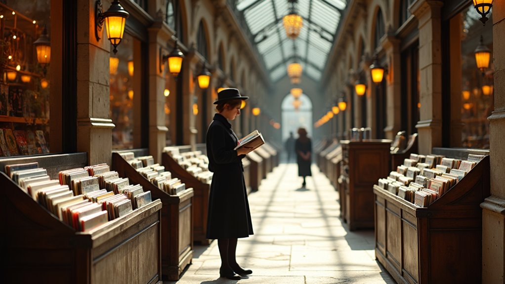 victorian shopping vintage records
