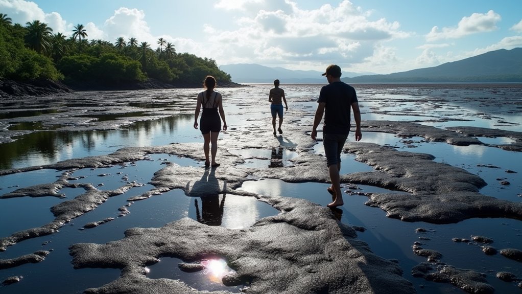 walk on natural asphalt