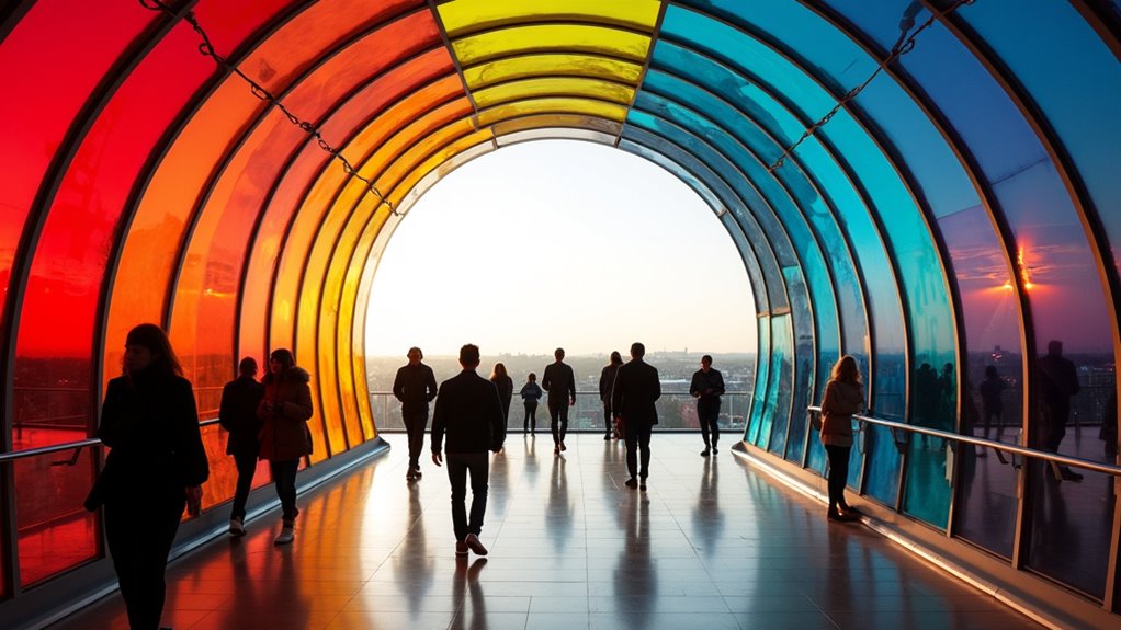 walk through rainbow at aros