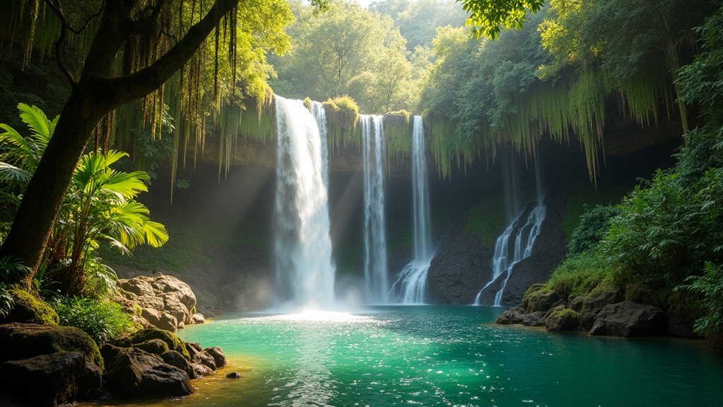 waterfalls hiking swimming cliffs