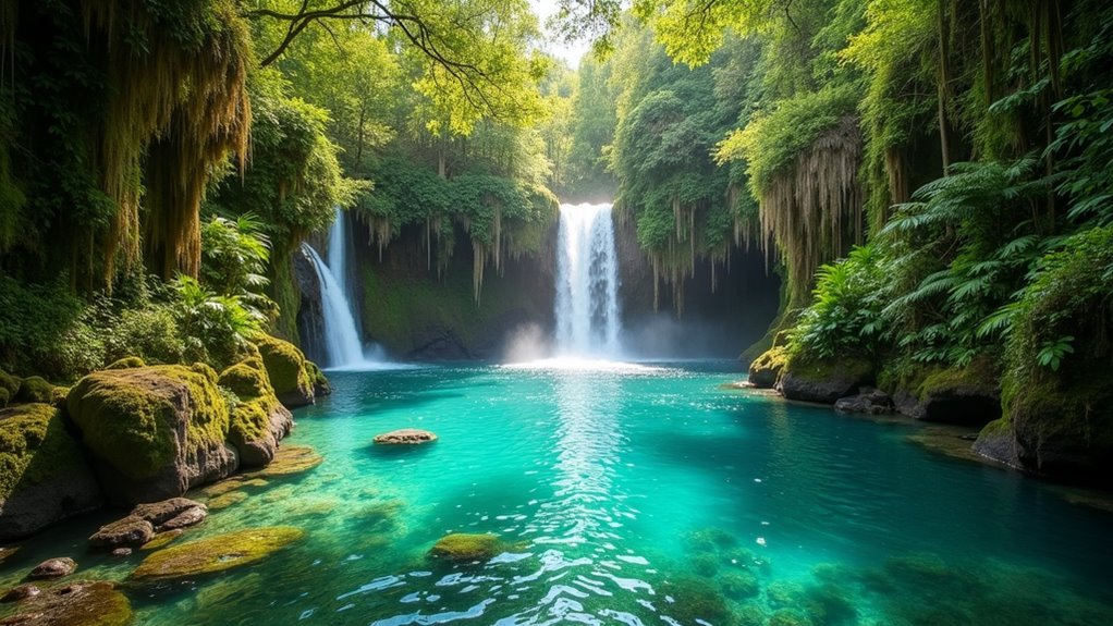 waterfalls tropical hike family friendly