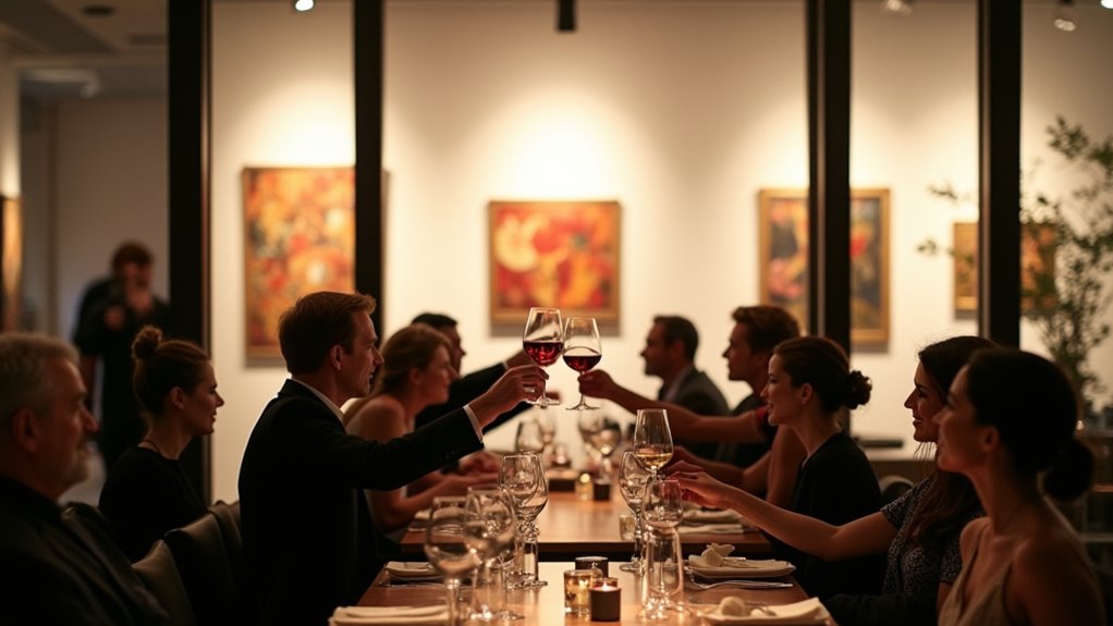 waterfront art dining experience