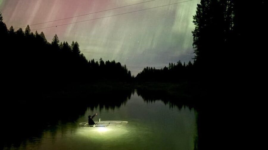 Whitefish, Montana: Illuminated Sunset Guided Kayak Tour