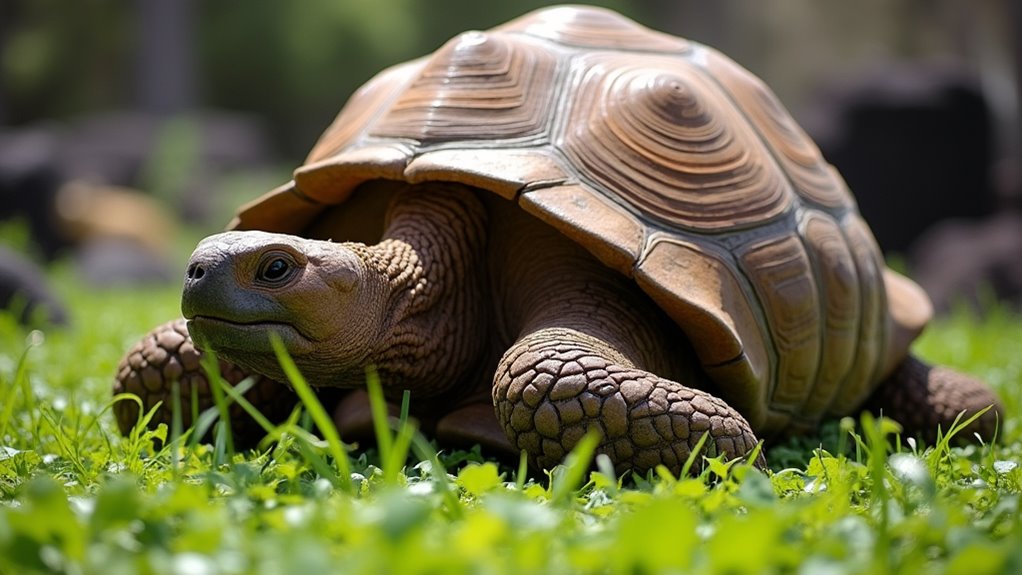 wild tortoises roaming freely
