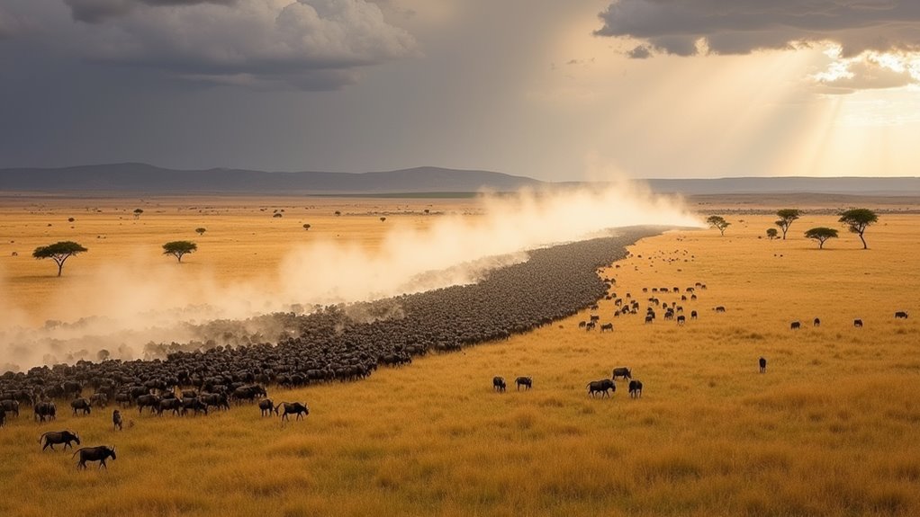 wildebeest migration river crossings