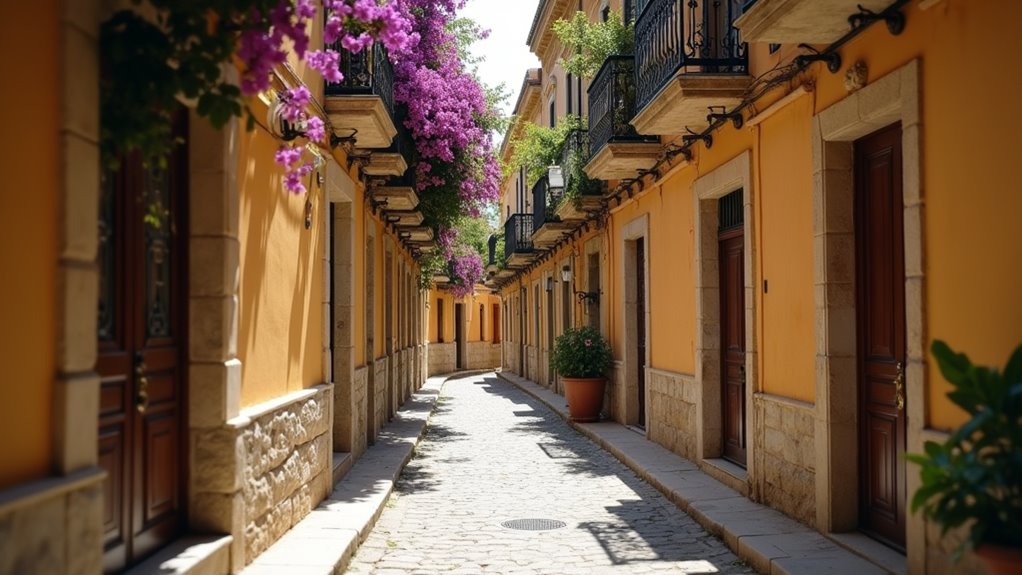 winding historic neoclassical streets