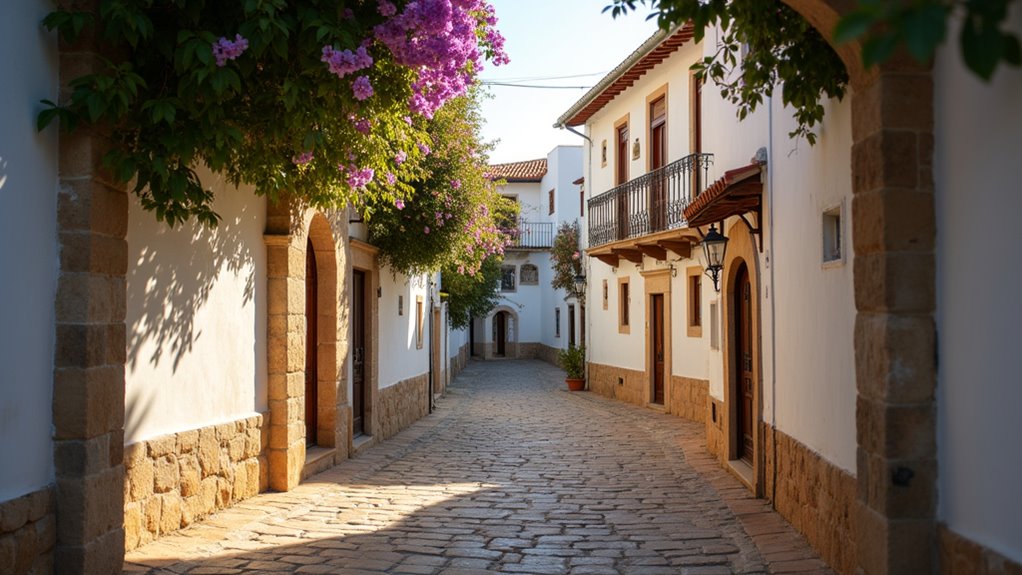 winding moorish street labyrinth