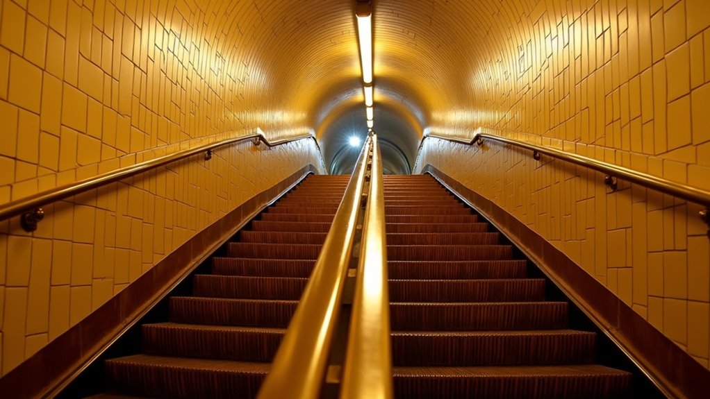 wooden escalators cross scheldt