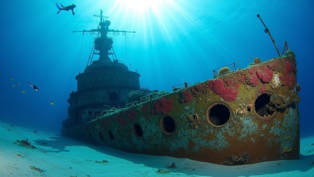 wwii wrecks vibrant marine life