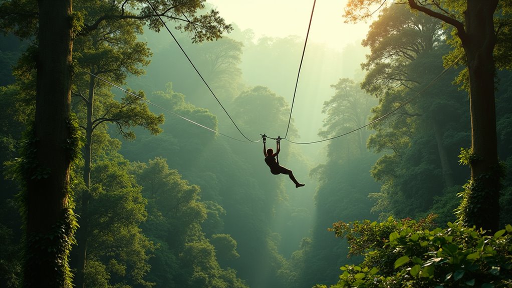 zipline through cloud forest