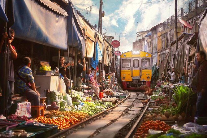 Amphawa Floating & Maeklong Railway Train Market (Small Group) - FAQs