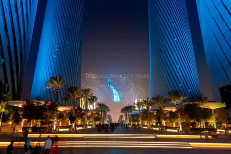 Doha: Night City Lights Tour with Arabian Dhow Cruise - Transportation and Group Size