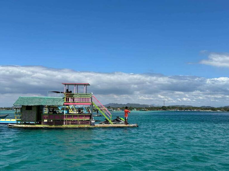 From Manila: Little Boracay Beach w/ Floating Bamboo Cottage - Water Activities: Swim, Snorkel, and Explore