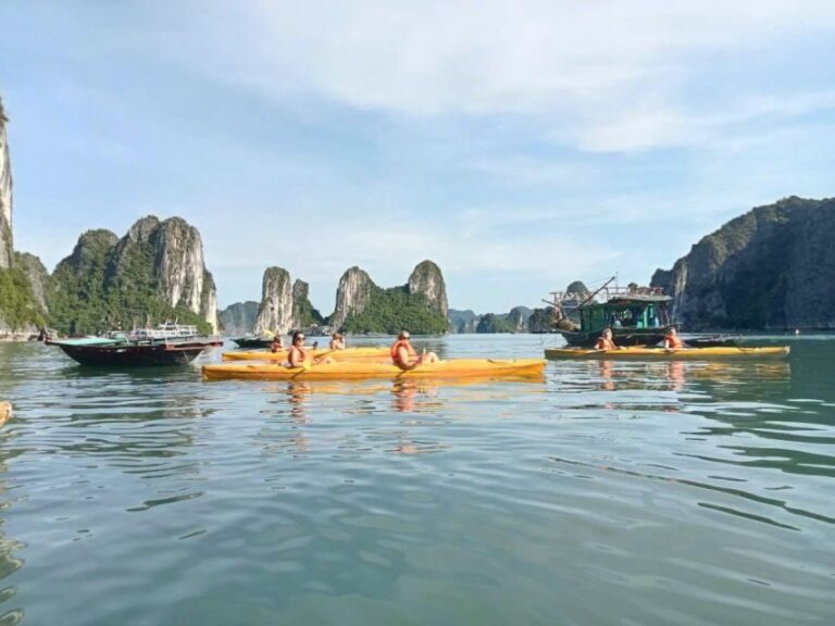 Halong bay 6 hours deluxe cruise trip, lunch, kayaking, swim - What Travelers Are Saying