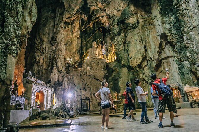 Marble Mountains Am Phu Cave and Monkey Mountain Sunset Tour - Detailed Breakdown of the Itinerary