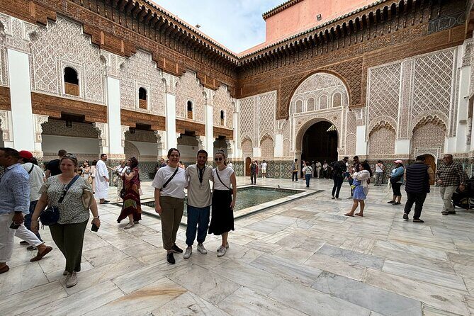 Marrakech guided city tour - The Medersa Ben Youssef: A Masterpiece of Moroccan Craftsmanship