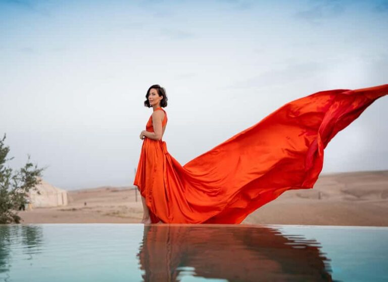 Marrakech: Photoshoot in a Flying Dress at Agafay Desert - Logistics and Practical Tips