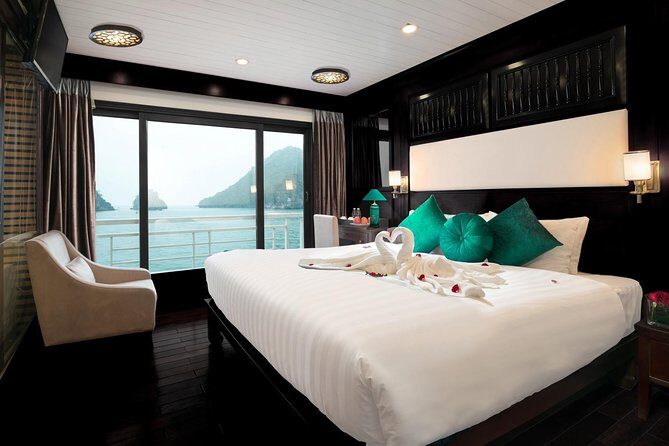 Overnight Luxury 5 Star Alisa Cruise with Meals, Kayak or Bamboo Boat - Day 1: From Dock to the Heart of Halong Bay