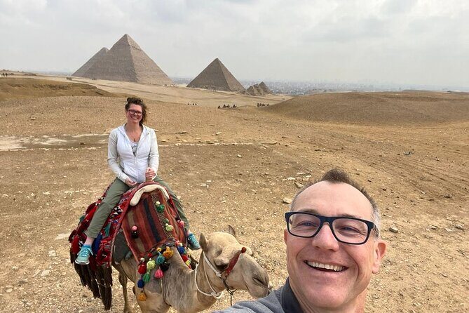Private tour to Giza Pyramids, Lunch, Camel Ride & Shopping tour - The Pyramid of Khafre and the Panoramic View