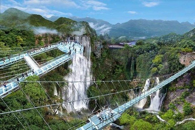 Private Tour to Gulong Canyon with Glass Bridge and Water Falls from Guangzhou - Waterfalls and Natural Beauty