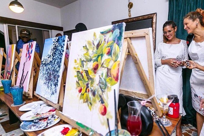 Sip and Paint . NG at The Metaphor in Lagos - The Artistic Experience and Guidance