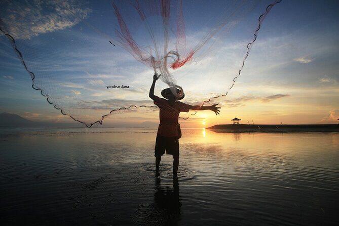 Sunrise With Fisherman Shot Tour in Bali - Rendang Rock Village: Rice Fields and Mount Agung Views