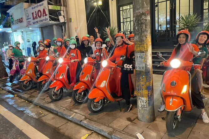 Vespa Female Ao Dai riders Night Street Food + Train Street Tour - A Deep Dive into the Hanoi Vespa Night Tour Experience