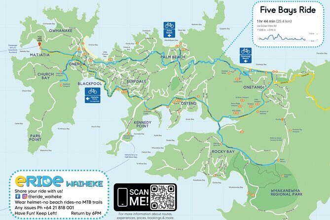 eRide Waiheke 5 bays ride - FAQs